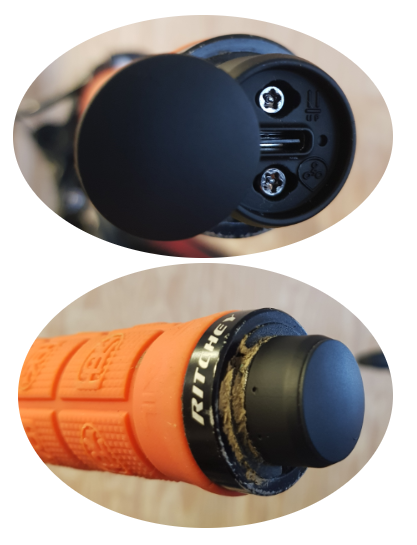 end caps for tracker in handlebars