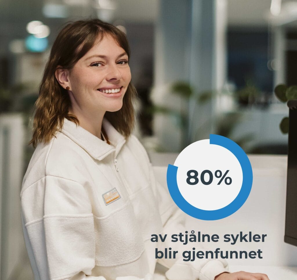 BikeFinder Suveren kundeservice 80% av stjålne sykler blir gjenfunnet
