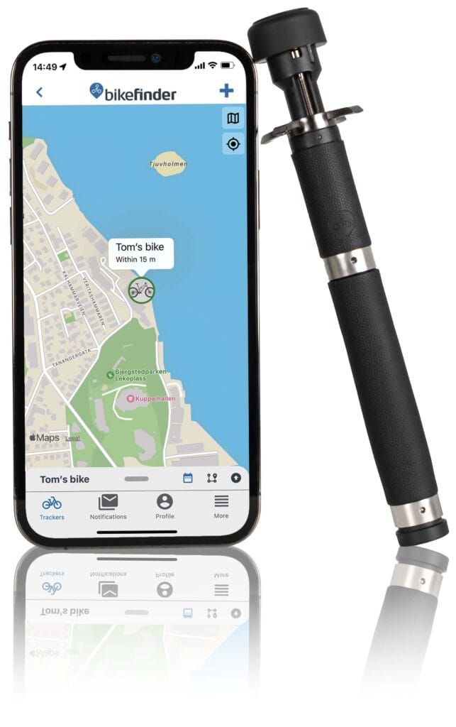 BikeFinder App og Tracker - GPS-, Wi-Fi-, LTE- og Bluetooth-teknologi